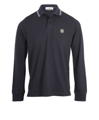 Stone Island Long Sleeve Polo Shirt, front view
