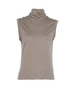 The Row Turtleneck Top, Modal, Grey, Sz S, 3*