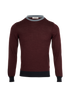 Valentino Crew Neck Knit Mens Top, &pound;150, Clothing, Blue/Burgundy, Wool, Front view