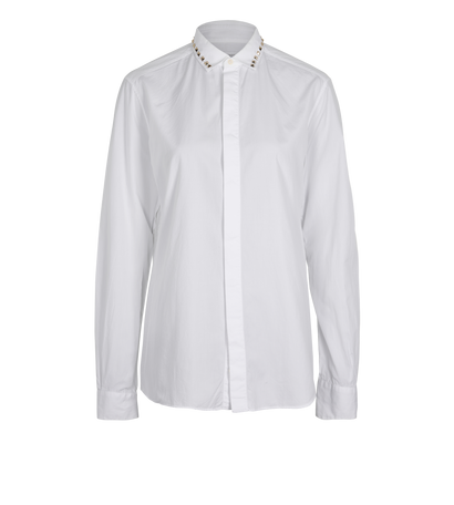 Valentino Studded Collar Button Up Shirt, front view