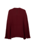 Valentino Gathered Blouse, &pound;210, Clothing, Burgundy, Silk, Back view