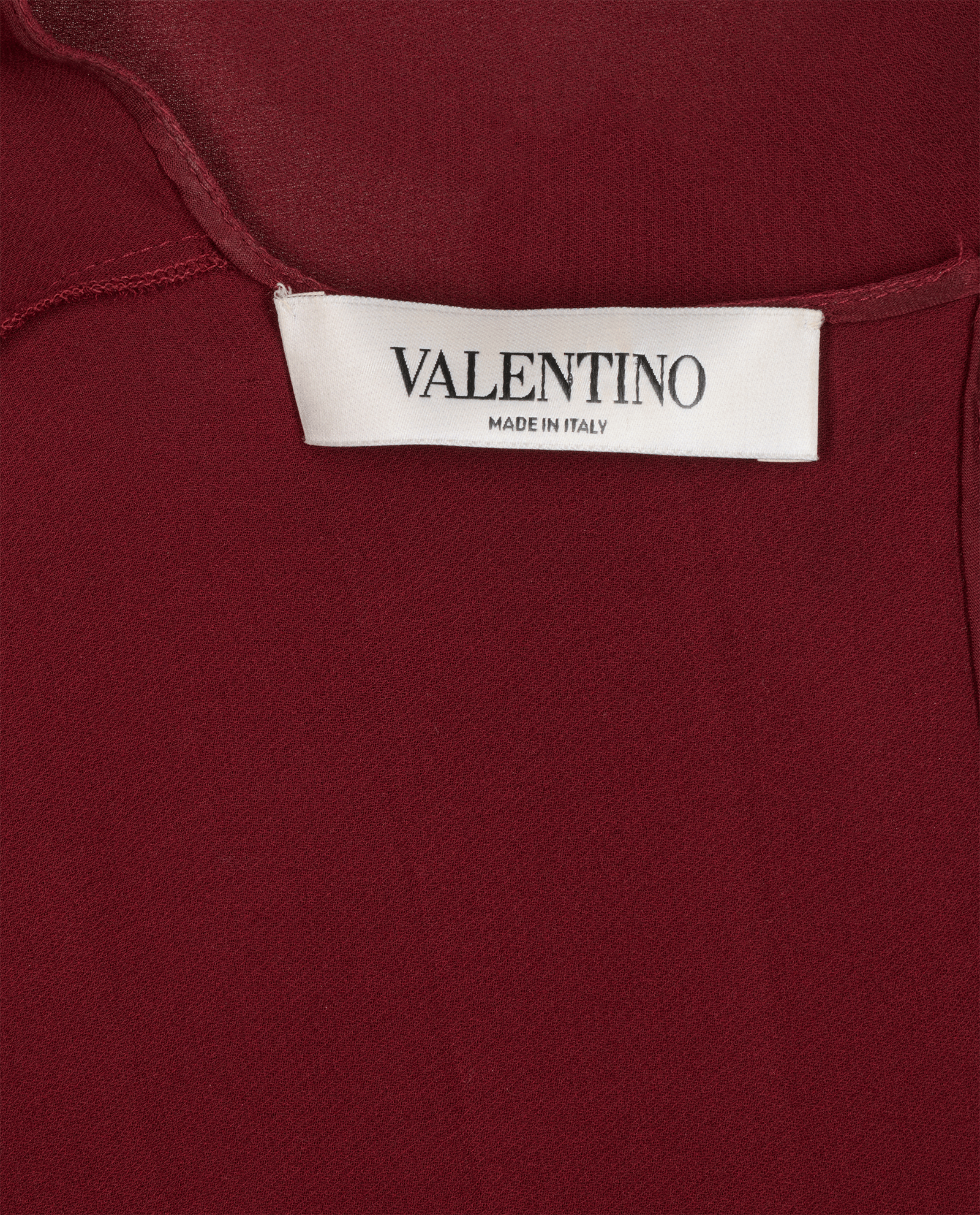 Valentino Gathered Blouse, &pound;210, Clothing, Burgundy, Silk, Other view