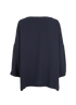 Valentino Boxy Pockets Top, &pound;80, Clothing, Navy, Silk, Back view