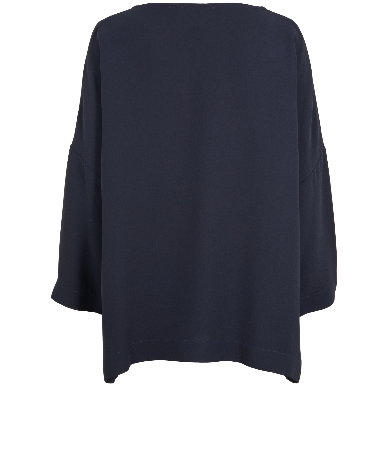 Valentino Boxy Pockets Top, &pound;80, Clothing, Navy, Silk, Back view