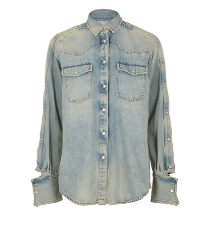 Valentino Distressed Denim Shirt, front view