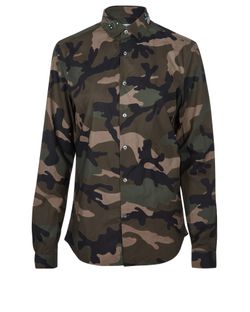 Valentino Camouflage Shirt, Cotton, Green, UK10, 2*