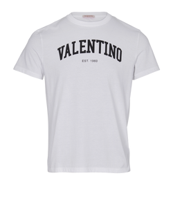 Valentino Logo-Print T-Shirt, Mens, Cotton, White, UK S, 4*