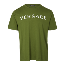 Versace Logo T-Shirt, Mens, Cotton, Green, Sz XXL, 3*