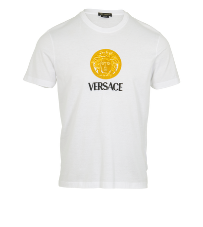Versace Embroidered Medusa T-Shirt, front view