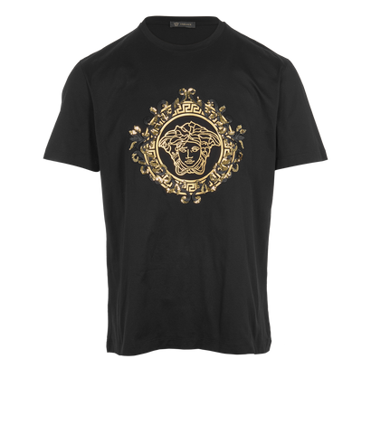 Versace Embellished Medusa T-Shirt, front view