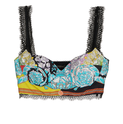 Versace Printed Lace Bralette, front view