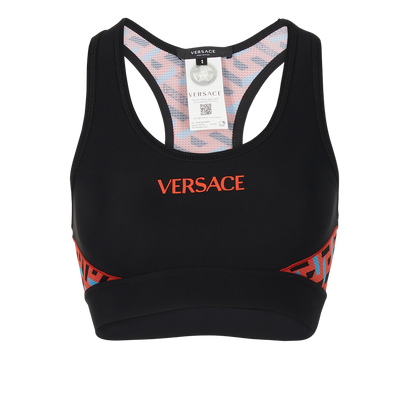 Versace Geometric Crop Top, front view