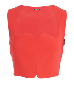Versace Cady Cropped Top, Viscose, Red, UK 8, 3*