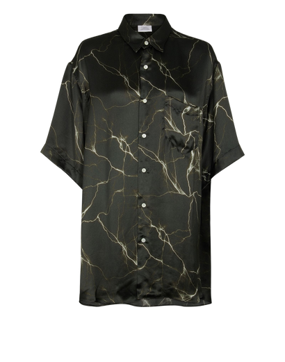 Vetements Black Lightning Fluid Shirt, front view