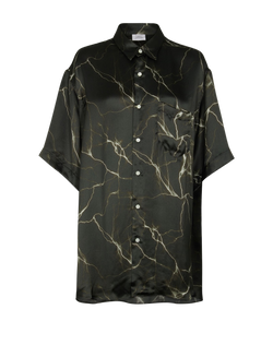 Vetements Black Lightning Fluid Shirt, Black Multi, XL,3*, XY