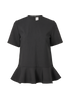 Victoria Beckham Peplum Top, &pound;70, Clothing, Black, Polyester Mix, Front view