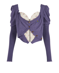 Vivienne Westwood Bea Corset Cardi, Wool/Silk, Purple, UK12, 3*