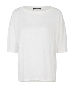 Weekend Max Mara Rolle Linen T-Shirt, Ivory, M, 3*, XY