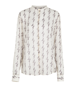 Saint Laurent 2017 Printed Shirt, Mens, Cotton, White, Sz XS, 3*