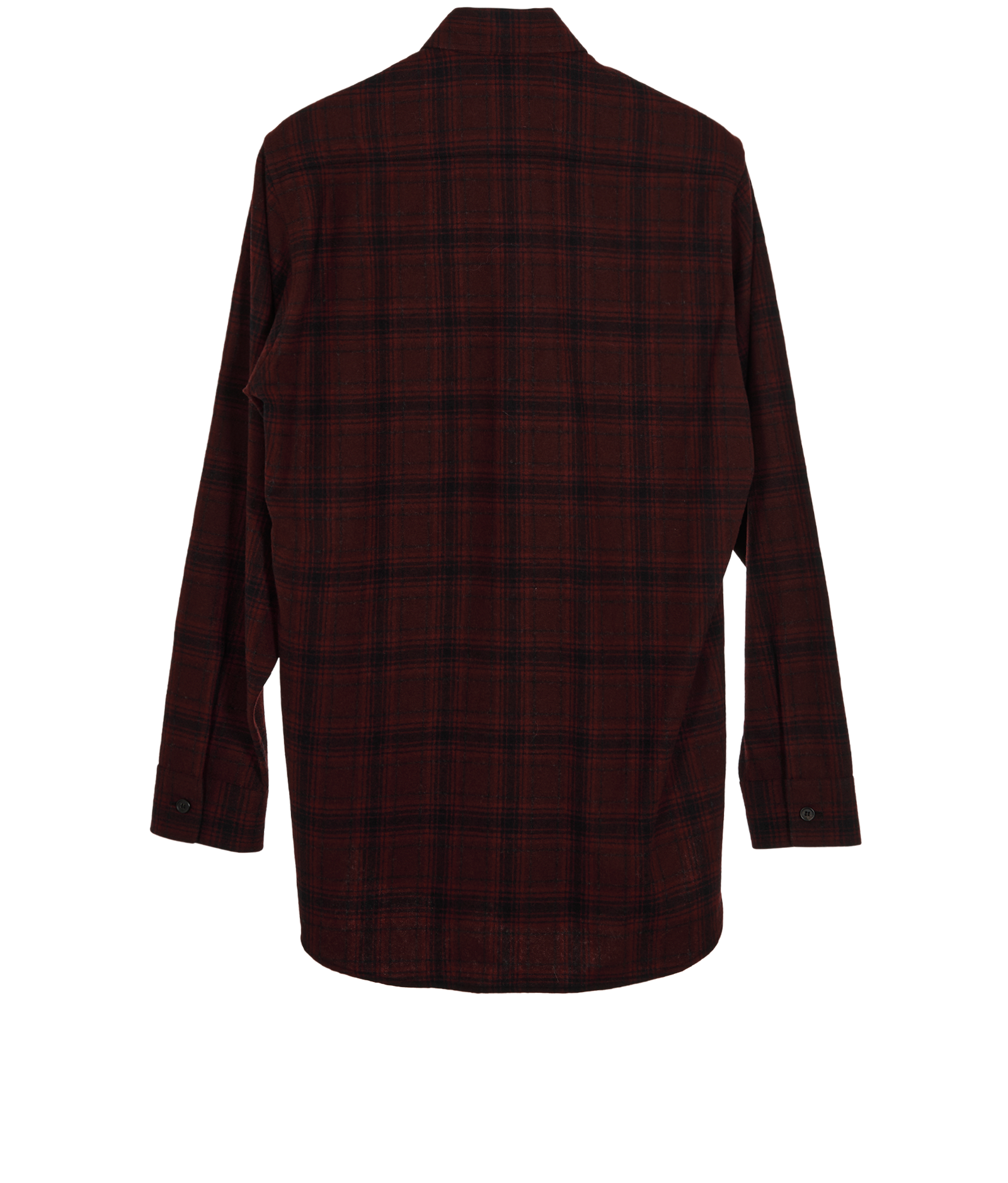Saint Laurent Flannel Shirt, &pound;140, Clothing, Red, Cotton, Back view