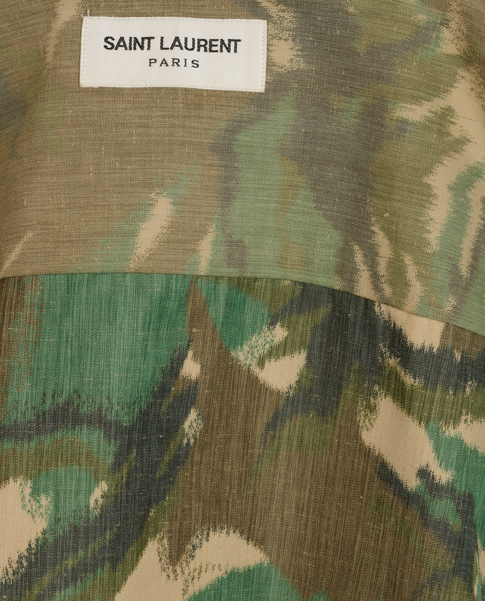 Saint Laurent Camouflage Short-Sleeve Shirt, &pound;120, Clothing, Green, Cotton/Polyester (Polymer), Other view