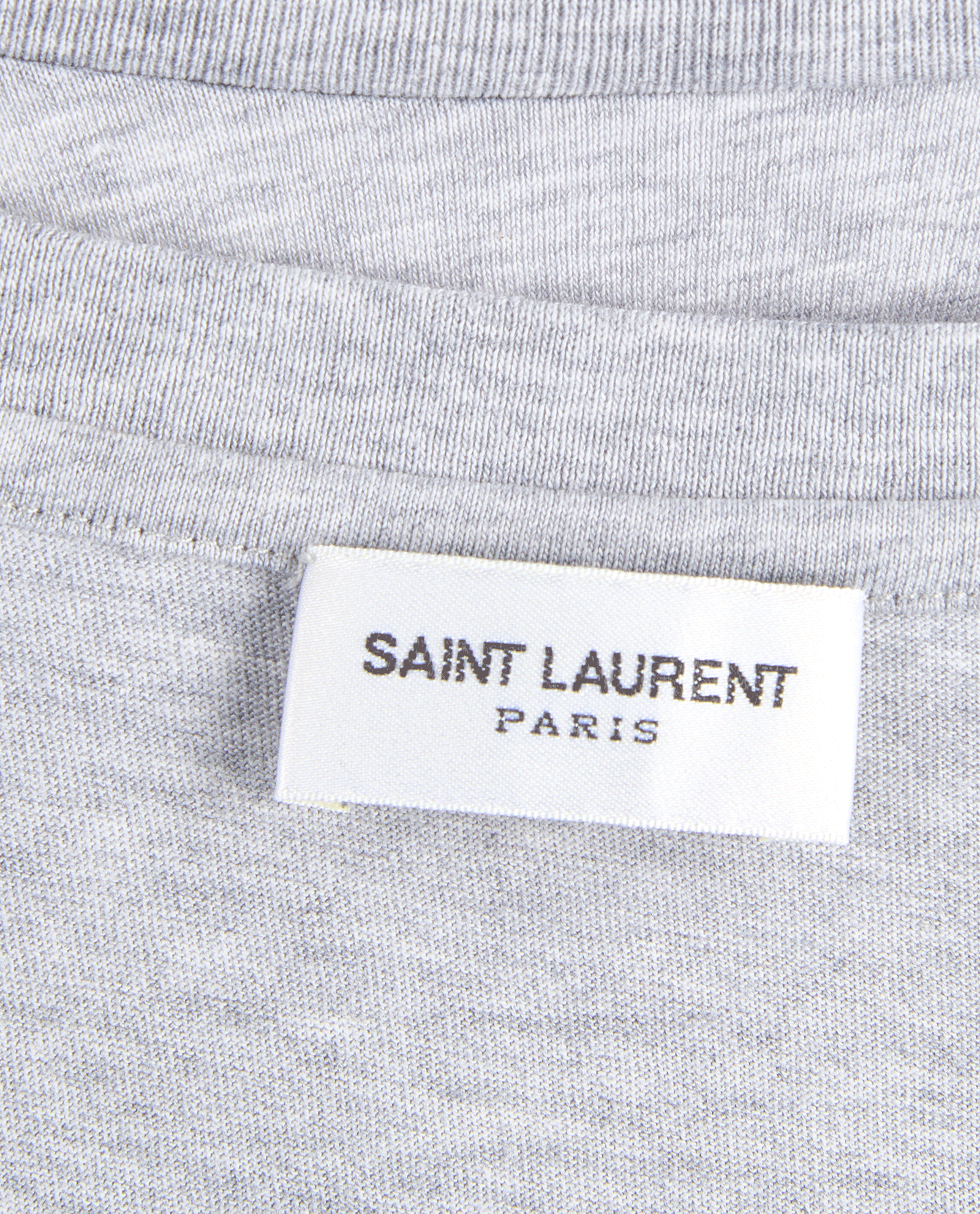 Saint Laurent Logo T-shirt, &pound;50, Clothing, Grey, Cotton, Other view