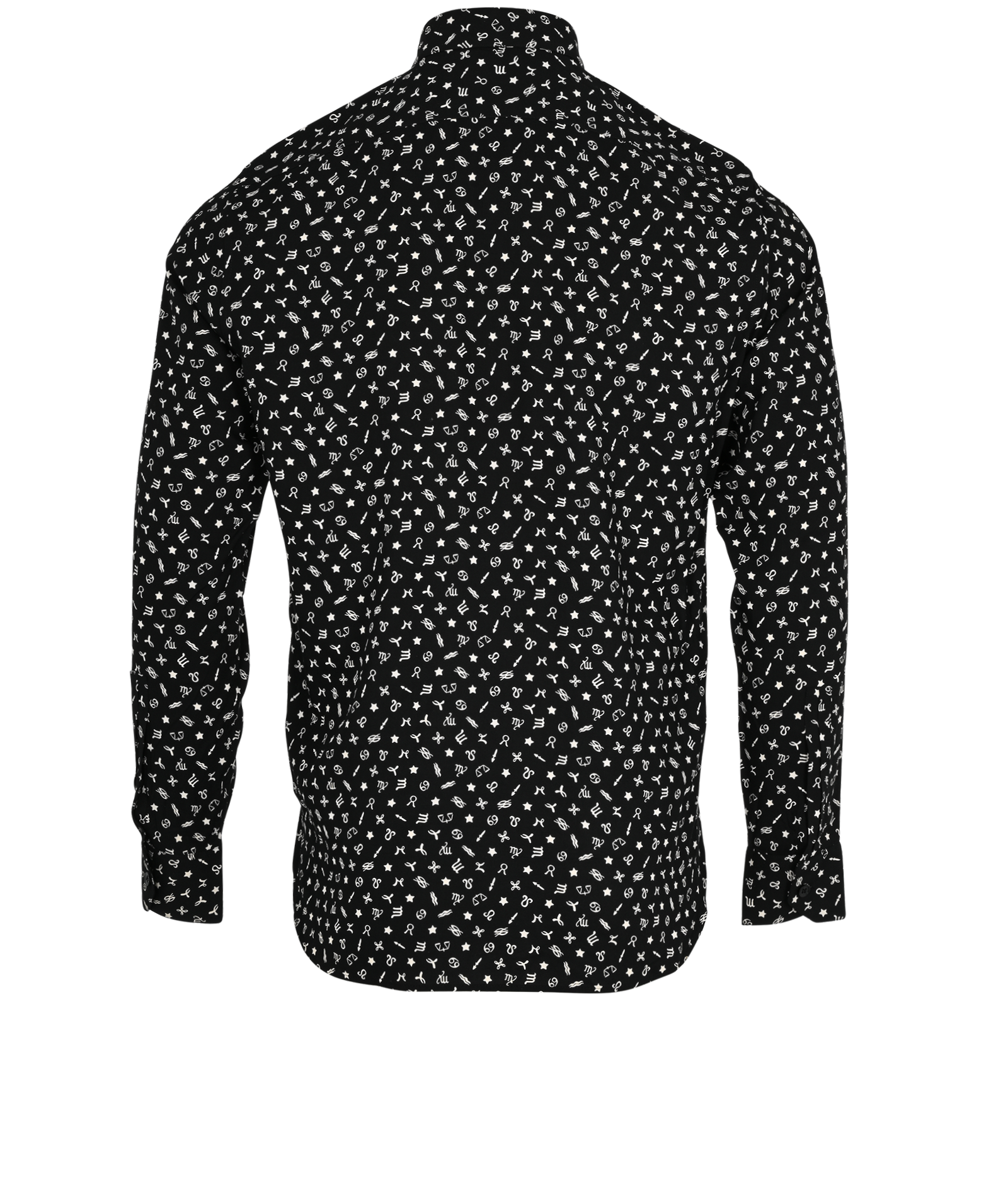 Saint Laurent Horoscope Print Shirt, &pound;110, Clothing, Black/White, Silk, Back view