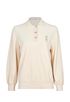 Yves Saint Laurent Logo Vintage Velvet Polo Top, front view