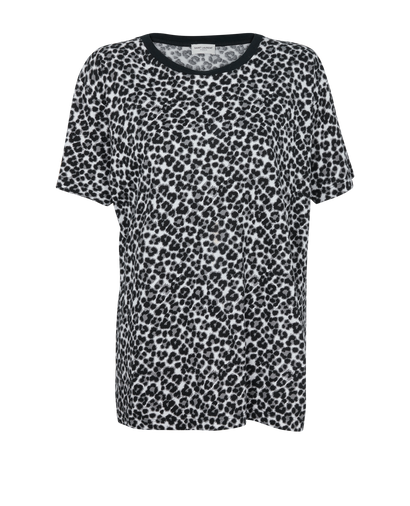 Saint Laurent Leopard Print T-Shirt, front view