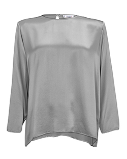 Yves Saint Laurent Shirt, Silk, Silver, 18