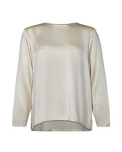 Yves Saint Laurent Shirt, Silk, Cream, 18