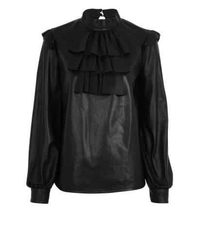 Saint Laurent 2018 Ruffle Blouse, front view