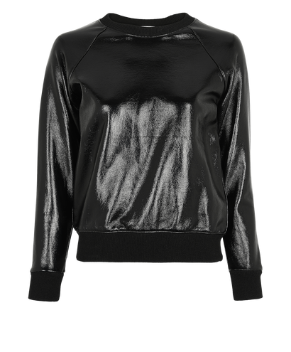 Saint Laurent Faux Leather Sweatshirt, front view