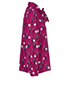 Yves Saint Laurent Vintage Printed Pussy Bow Blouse, side view