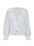 Saint Laurent Ruffle Blouse, &pound;150, Clothing, White, Cotton/Lace (Cotton), Front view