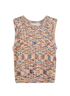 Zimmermann Wylie Open Knit Tank Top, &pound;80, Clothing, Beige/Blue/Brown/Pink, Cotton, Front view
