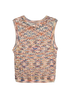 Zimmermann Wylie Open Knit Tank Top, &pound;80, Clothing, Beige/Blue/Brown/Pink, Cotton, Back view