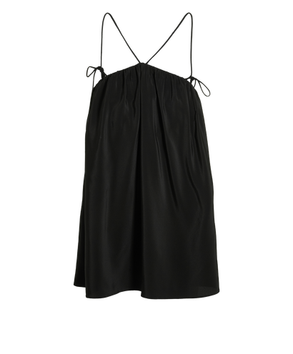 Zimmermann Tie-Neck Top, &pound;180, Clothing, Black, Silk, Front view