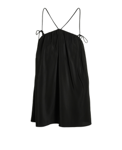 Zimmermann Tie-Neck Top, Black, Silk, UK 10, 3*