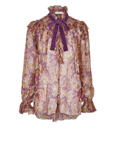 Zimmermann Ladybeetle Ruffled Blouse, front view