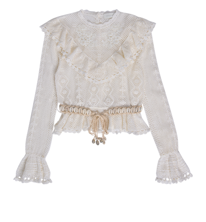 Zimmermann Allia Crochet Top, front view