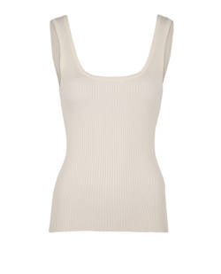 Zimmermann Ribbed Cami Top, Viscose/Elastane, Cream, UK 8, 3*