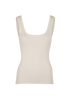 Zimmermann Ribbed Cami Top, &pound;90, Clothing, Cream, Viscose, Front view
