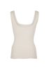 Zimmermann Ribbed Cami Top, &pound;90, Clothing, Cream, Viscose, Back view