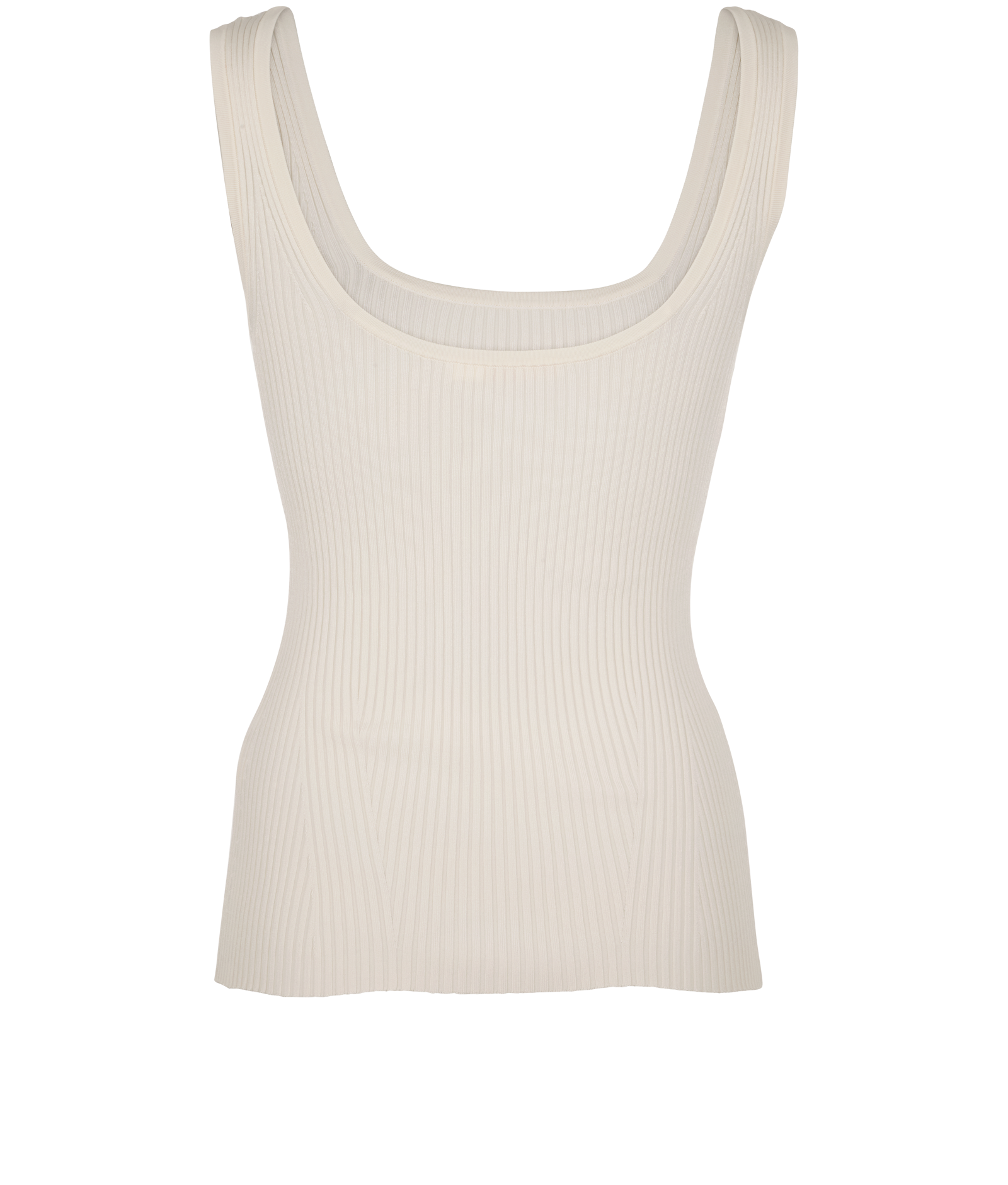Zimmermann Ribbed Cami Top, &pound;90, Clothing, Cream, Viscose, Back view