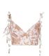 Zimmermann Printed Shell Trimmed Top, &pound;40, Clothing, Pink/White, Linen, Front view