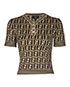 Fendi Printed V-Neck Top, front view