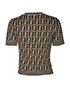 Fendi Printed V-Neck Top, back view