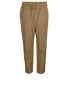 Gucci Supreme Cropped Jacquard Trousers, £550, Clothing, Beige/Brown, Cotton, Front view