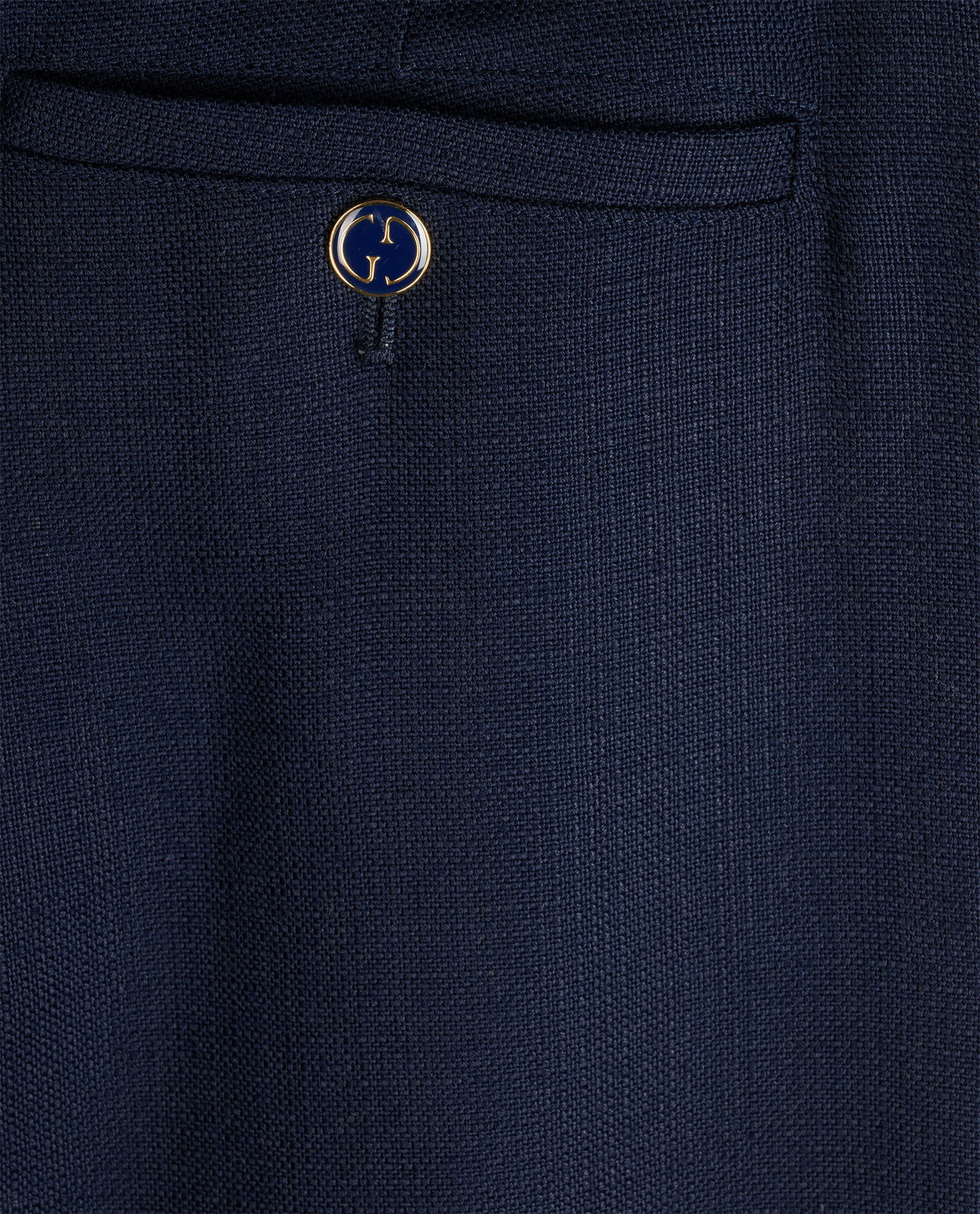 Gucci GG Buttons Tapered Trousers, &pound;260, Clothing, Navy, Viscose, Other view